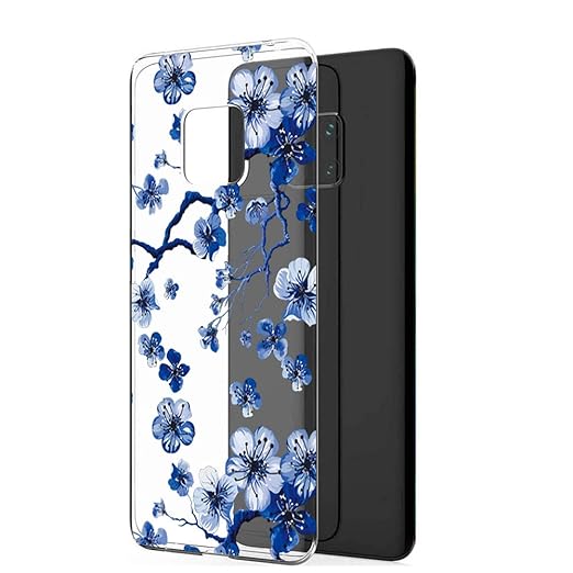 9-evei Hülle kompatible mit Huawei Mate 20 Pro, Huawei Mate 20 Clear Tasche Hülle TPU Silikon Panda Flower Design Handyhülle 