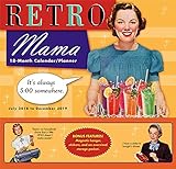 Retro Mama 2019 18-Month Wall Calendar Planner by 