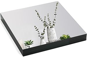 Suwimut Set of 16 Square Mirrors for Centerpieces, 8 x 8 Inch Mirror Tray Candle Plate Wall Mounted Mirrors, Frameless Glass Mirror Tiles for Table Wedding Centerpieces, Party Decor, Crafts