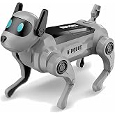 FSNBHGM DIY Voice Control Robot Dog Assembly Kit, Movable Limbs, Grey | Voice control robot dog kit for desk display, hobby builds, and tech decor with movable limbs and interactive motion.