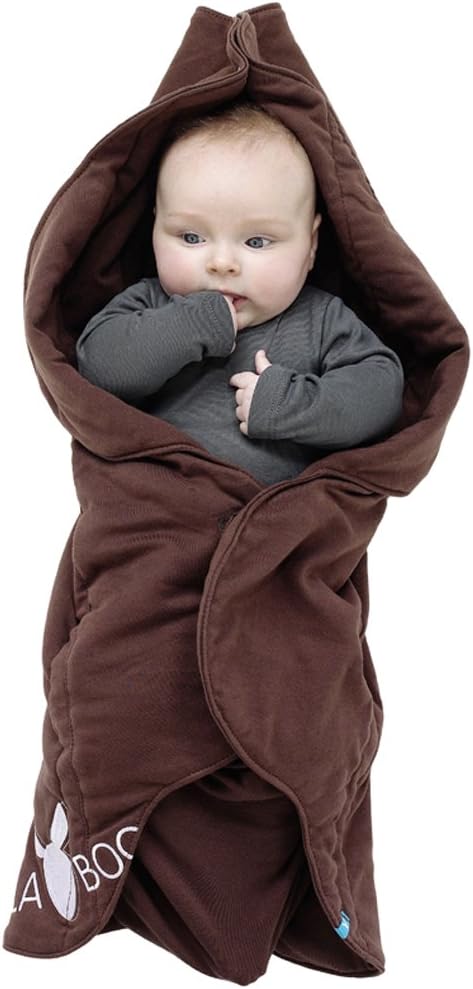 Wallaboo Baby Blanket Fleur, Supersoft 100% Cotton, for Pram Moses Basket or Crib and Travel, Chocolat, Brown
