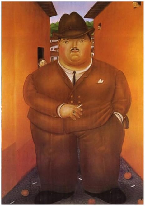 Amazon Co Jp Hbdjns フェルナンドボテロによる面白い壁アートキャンバス絵画リビングルームの家の装飾のための写真 50x70cmx1フレームなし ホーム キッチン