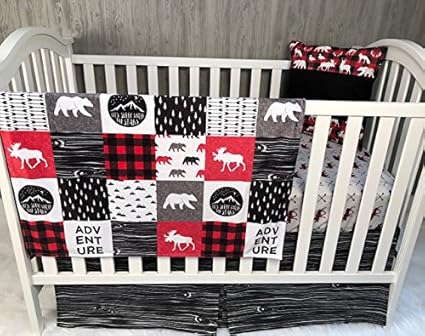 lumberjack crib bedding set