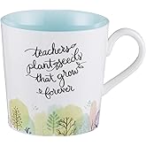 WITH LOVE Teachers Plant the Seeds That Grow Forever Coffee Mug, Encouraging Coffee Cup for Mentors/Educators 14oz