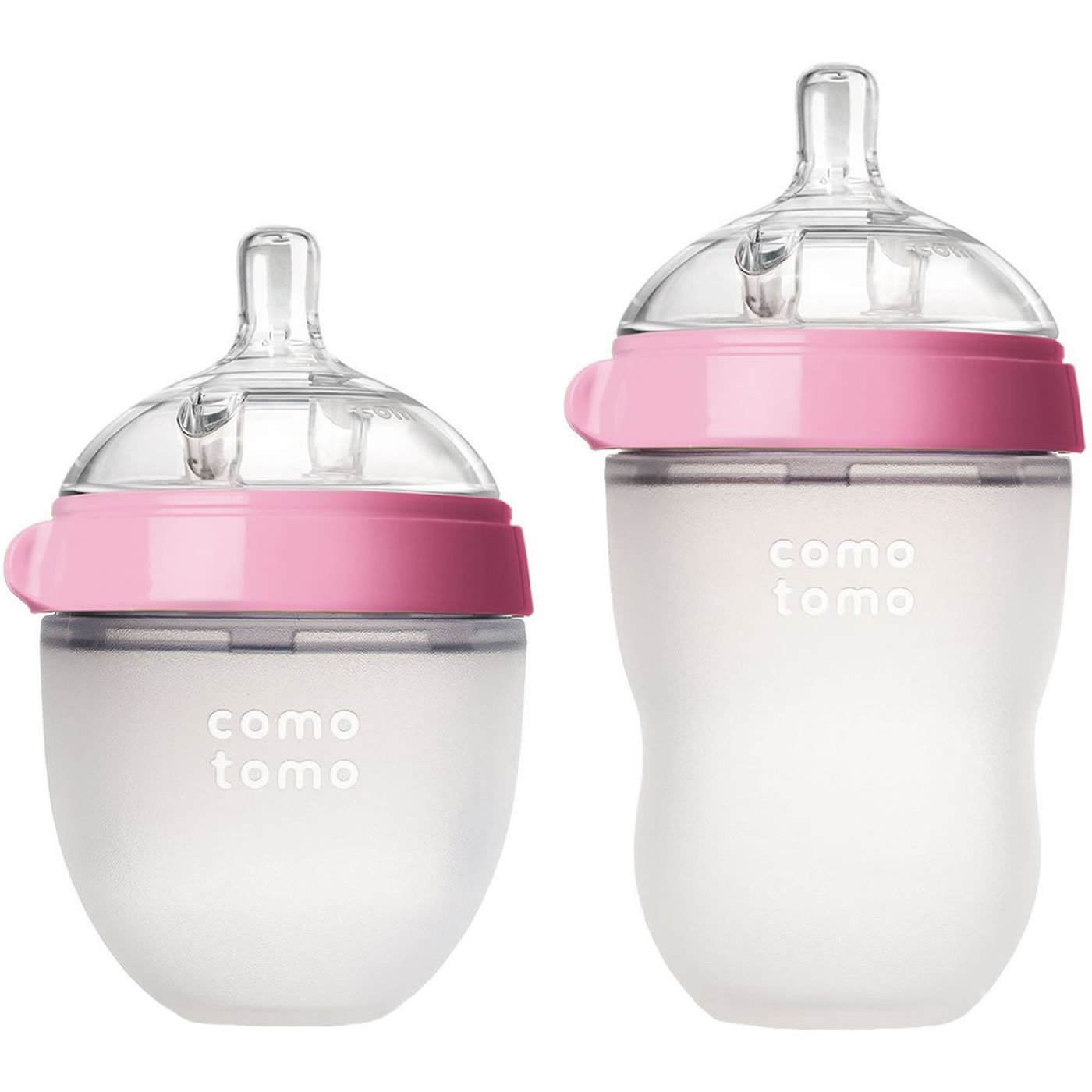Photo 1 of Comotomo Natural Feel Bundle - 2 Items (Pink, 5oz + 8oz)