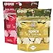 Seva Foods 2-Pack Organic Vanilla & Strawberry Space Ice Kream (Freeze Dried Ice Cream), 3 oz Total Weight - 20 Pieces