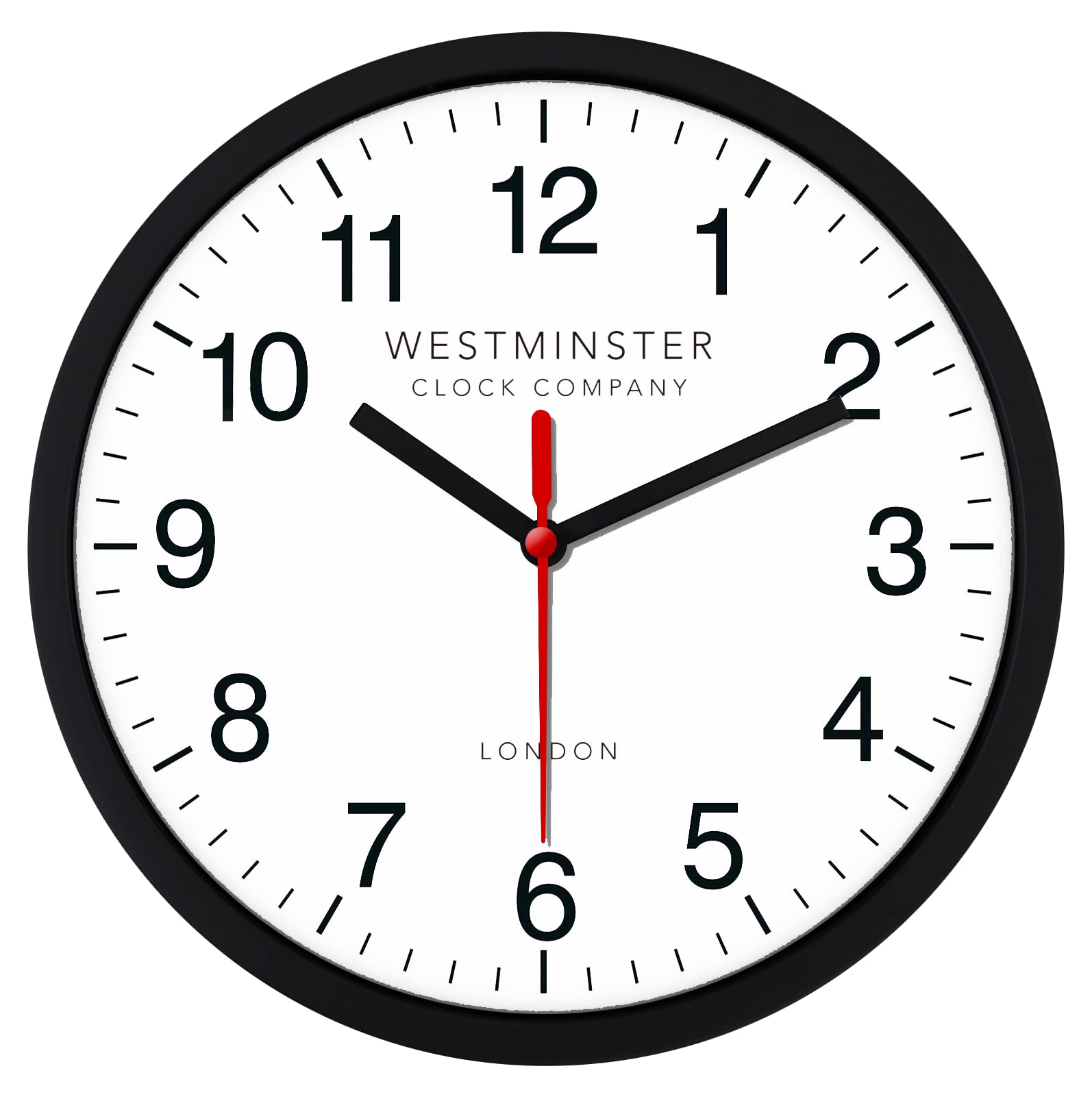 Photo 1 of Always Home Westminster Clock Company 8 Inch Quartz Wall Clock (Standard Clock) Non-Ticking/Battery Operated for School Office Classroom