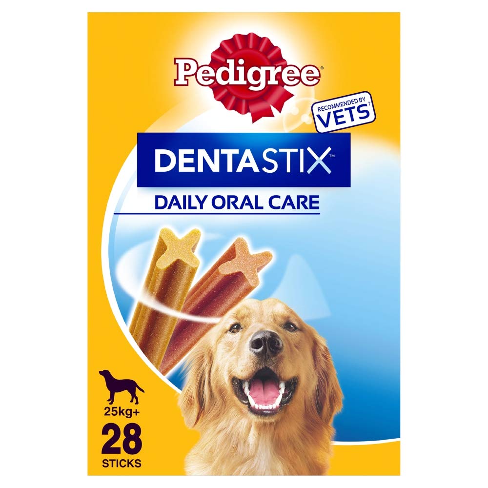 Pedigree Dog Treat for Large Dogs, Dentastix Daily Dental Chews, 28 Sticks