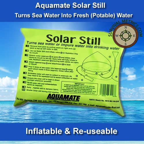 Aquamate Solar Still Emergency Water Purification Inflatable Kit Buy