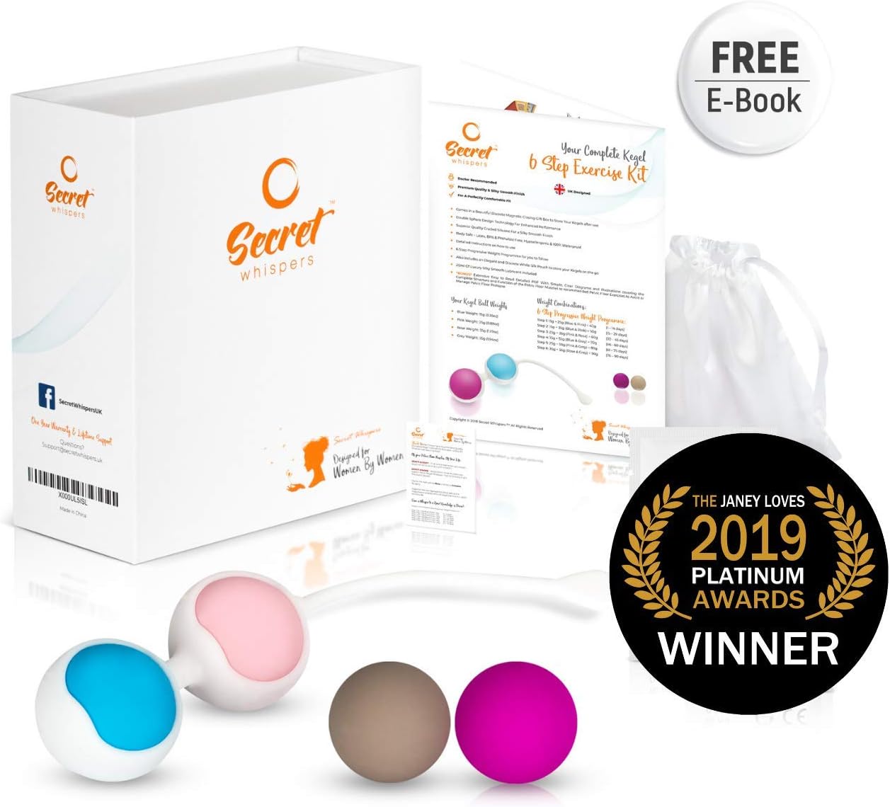 The Complete Kegel Weights Pelvic Floor Muscle Toner Exerciser Kit