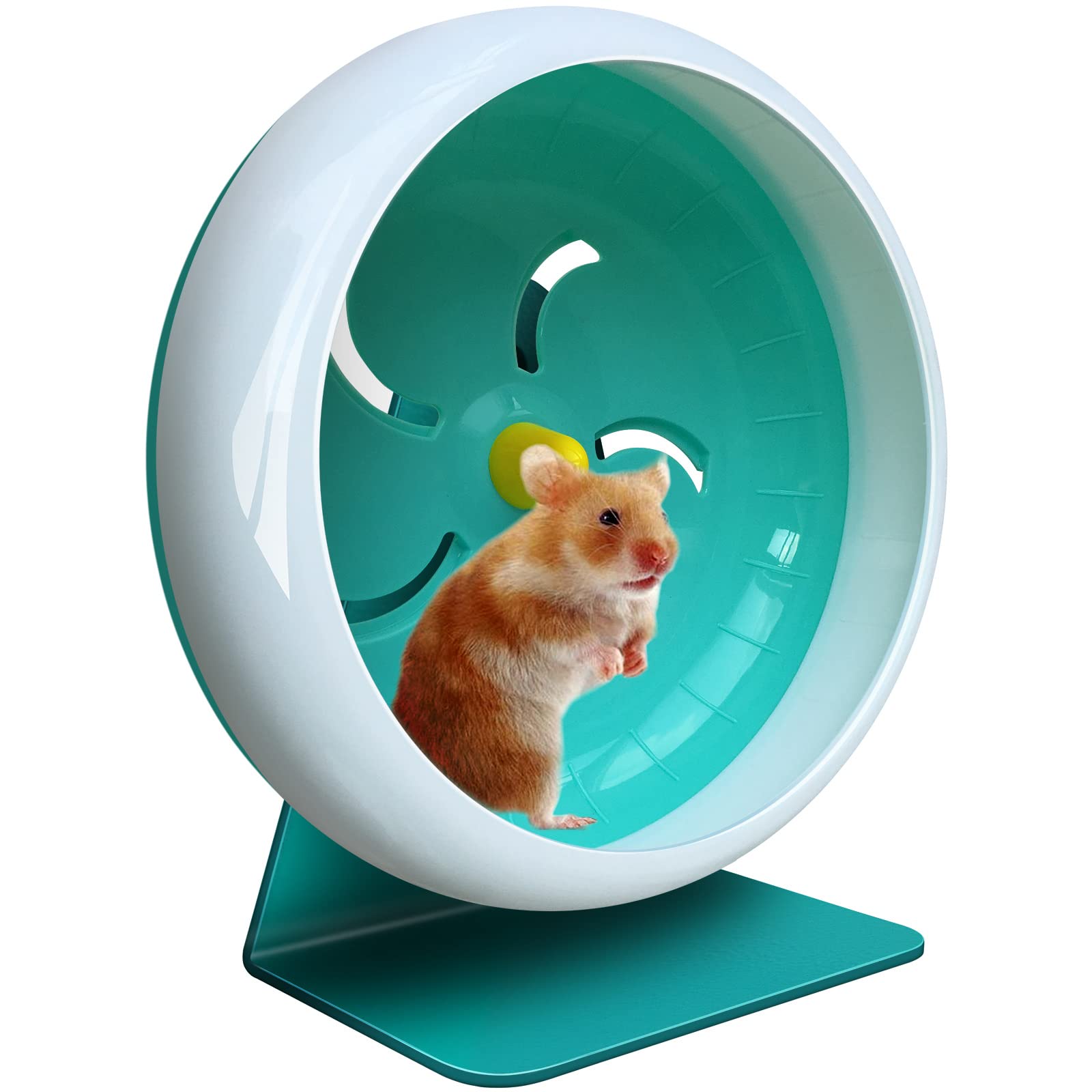 Silent Hamster Wheel,Super-Silent Hamster Exercise Wheel,Adjustable Stand Small Animal Exercise Wheels,Quiet Hamsters running Wheels for Hamsters,Mice,Small Pet 7in (Blue)