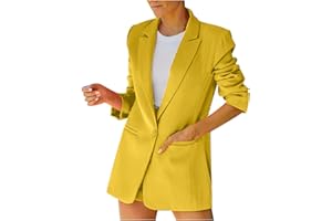 FARTEY Business Casual Jackets for Women Long Sleeve Work Office Blazer Loose Open Front Lapel Button Jacket Outfit