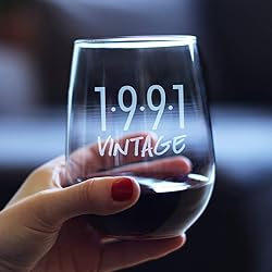 Bevvee Vintage 1991 Stemless Wine Glass - 34th