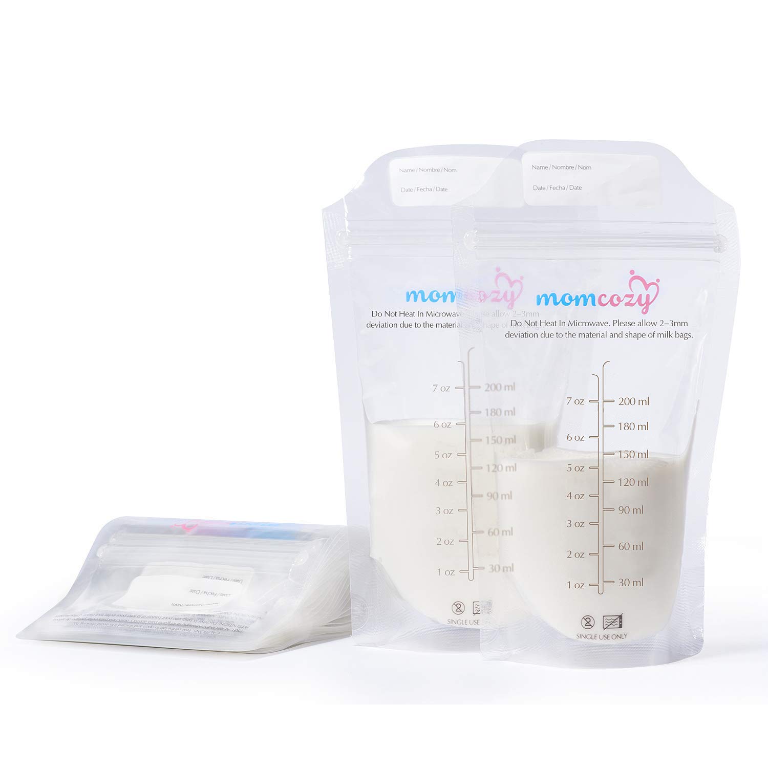 Breast Milk Storage Bags 200ml Pre Sterilized Breastmilk Pouches 30 Counts Leakproof Breast Milk Saver Bags BPA Free Self Standing Milk Freezer Containers by Momcozy