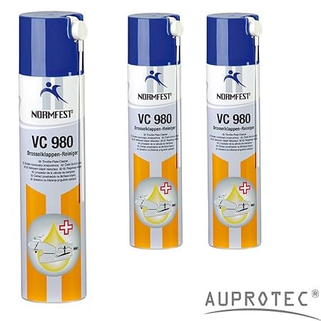 Auprotec® Normfest Drosselklappen Reiniger VC980 Vergaserreiniger Düsenreiniger Aktivreiniger (3 Dosen)