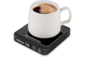 VOBAGA Mug Warmer, Coffee Cup Warmer for Office Home Desk Use with 5 Temperature Settings, Electric Beverage Warmer with Digital Display Auto Shut Off for Heating Coffee, Cocoa, Milk, Tea(No Cup)