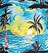 V.H.O. Funky Hawaiian Shirt, Shortsleeve, Surf, Turquoise, XL