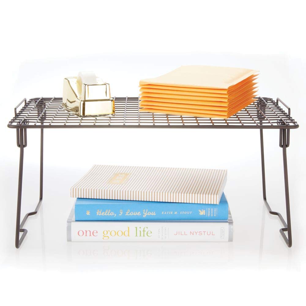 mDesign 2er-Set stapelbarer Regaleinsatz moderner Schrankeinsatz für