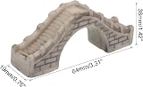 sourcing map Miniature Grey Bridge for Fish Tank Garden Decoration view 2