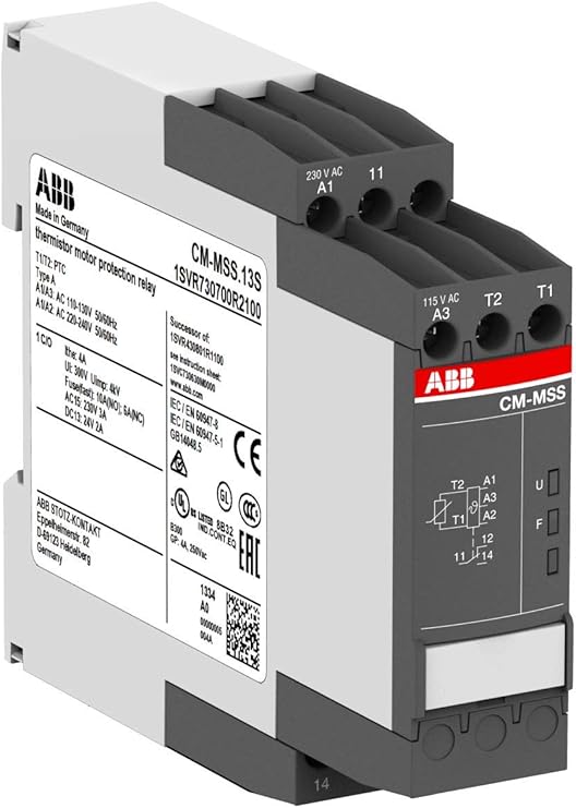 ABB CMMSS.13S THERMISTOR MOTOR PROTECTION RELAY 1SVR730700R2100 (old