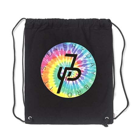 Buy Aliensee Jake Paul Rainbow Logo Unisex Cotton Gym Sack Bag Drawstring Backpack Sport Bag School Travel Sackpack 13 78 X15 75 Black At Amazon In