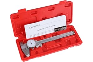 Accusize Industrial Tools 6'' x 0.001'' Precision Dial Caliper, Stainless Steel in Fitted Box, P920-S216