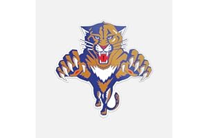 POGODIPRINT Wild Panther Symbol Hockey Florida Sport Logo Bumper Decal Vinyl Sticker 5'' X 5''