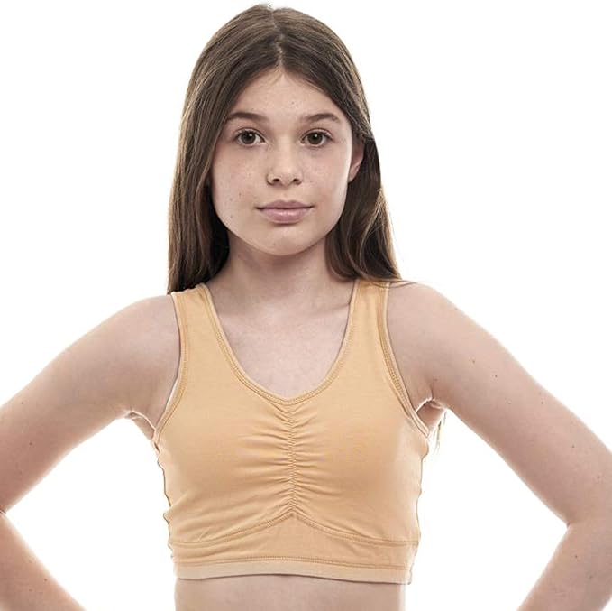 Beginners Crop Top Cotton/Lycra Training Bra for Teen Girls Young Women