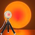 Sunset lamp Tripod Sunset lamp White lamp cap10W LED Projection Night Light 360 Degree Rotation USB Charging for Photography Party Home Living Room Bedroom Decor. Sunset Red…
