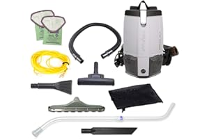 ProTeam Commercial Backpack Vacuum Cleaner, ProVac FS 6 Vacuum Backpack with HEPA Media Filtration and Residential Cleaning S