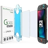 amFilm Auto-Alignment OneTouch for Nintendo Switch 2 Matte Finish Screen Protector 2025, Tempered Glass, 30 Seconds Installation, Bubble Free, Anti Glare, Touch Sensitive, Anti Fingerprint [2 Pack]