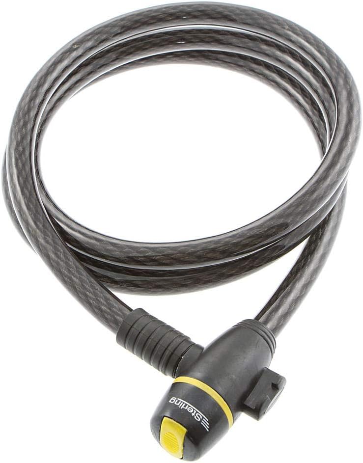 Sterling 152K 15 mm x 1.8 m Braided Steel Locking Cable, Black, 15mm x 1800mm