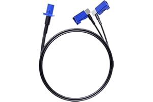 PEMP GPS Antenna Adapter 1 Fakra Male to 2 Female Sockets for Between The Car Radio Android Screen and The OEM Head Unit.