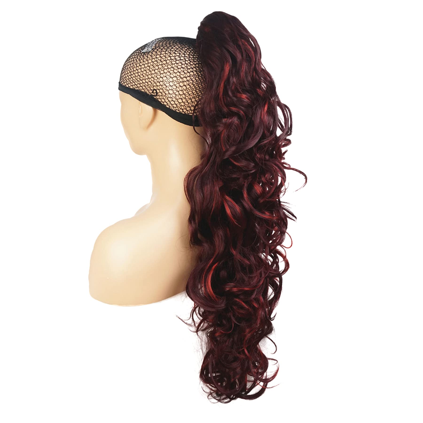 Lydell 30" Long Curly Styled Clip In Claw Ponytail Hair Extension Synthetic Hairpiece 280g with a jaw/claw clip (99B35R) โ image 1