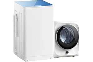 Auertech Portable Washer and Dryer Combo Set, 18 lbs Fully Automatic Washing Machine, 1.5CuFt Portable Dryers, Compact Washer and Dryer for Apartment, RV, Dorm