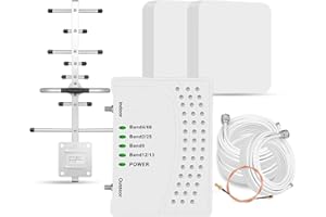 HXSDPLUS Cell Phone Booster for Home & Muti-Room, Up to 7000Sq. Ft for Rural Area with 2 Indoor Panel Antennas,Boosts 5G 4G LTE for All U.S. Carriers, FCC Approved