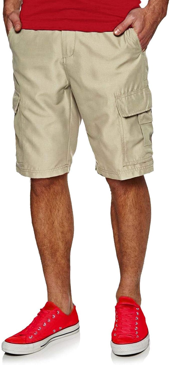 men's knee length shorts elasticated waist