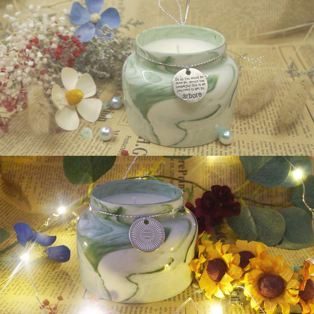 Natural Soy Wax Scented Candle, Aromatherapy Jar Candle, Fragrant Candle, Forest, Green, Relax & Fresh air, 1 piece