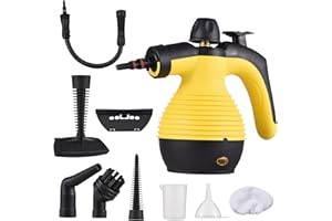 Decdeal Handheld Steam Cleaner, 1050W Multifunctional High Temperature Pressurized Steam Cleaning Machine with 9PCS Accessory, 110V (Yellow1)