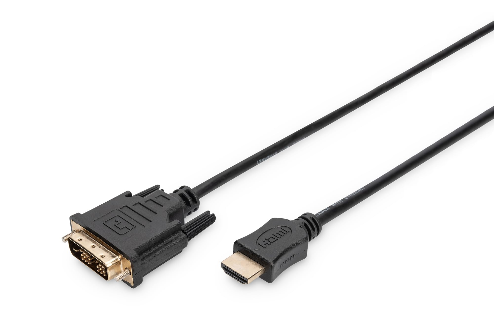 DIGITUS HDMI Adapter Cable - Type A to DVI-D (18+1) - Full HD - 3m - Single Link - Compatible with PC, Monitor, Projector - Polybag - Black โ image 1