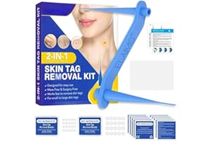 2-IN-1 Skin Tag Tool Kit for Men and Women, Fast and Easy, Painless Kit for Small (2mm) to Medium (8mm) - Safe for Most Parts