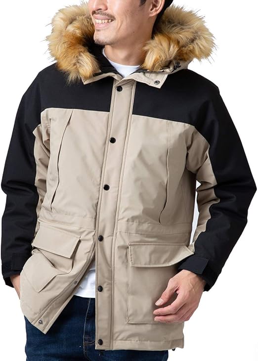 Amazon インプローブス ダウンジャケット ダウンコート 撥水ストレッチファー付きマンパー メンズ コート ジャケット 通販