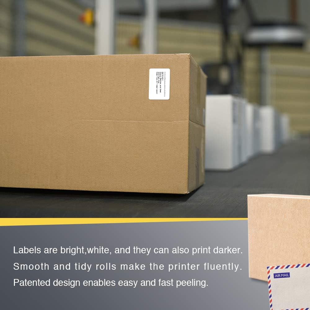 BETCKEY - 1.5" x 1" All Purpose & Address Labels Compatible with Zebra & Rollo Label Printer, Premium Adhesive & Perforated[10 Rolls, 13000 Labels] : Office Products