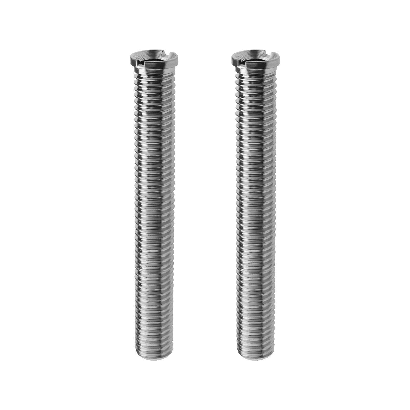SG Store 2PCS Kitchen Sink Basket Screw 90mm Wash Basin Extended Bolt Screw M12 Strainer Plug Sink Fastening Accessories for Wash Basin Strainer Plug Silver