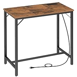 HOOBRO Bar Table with Charging Station, Rectangular