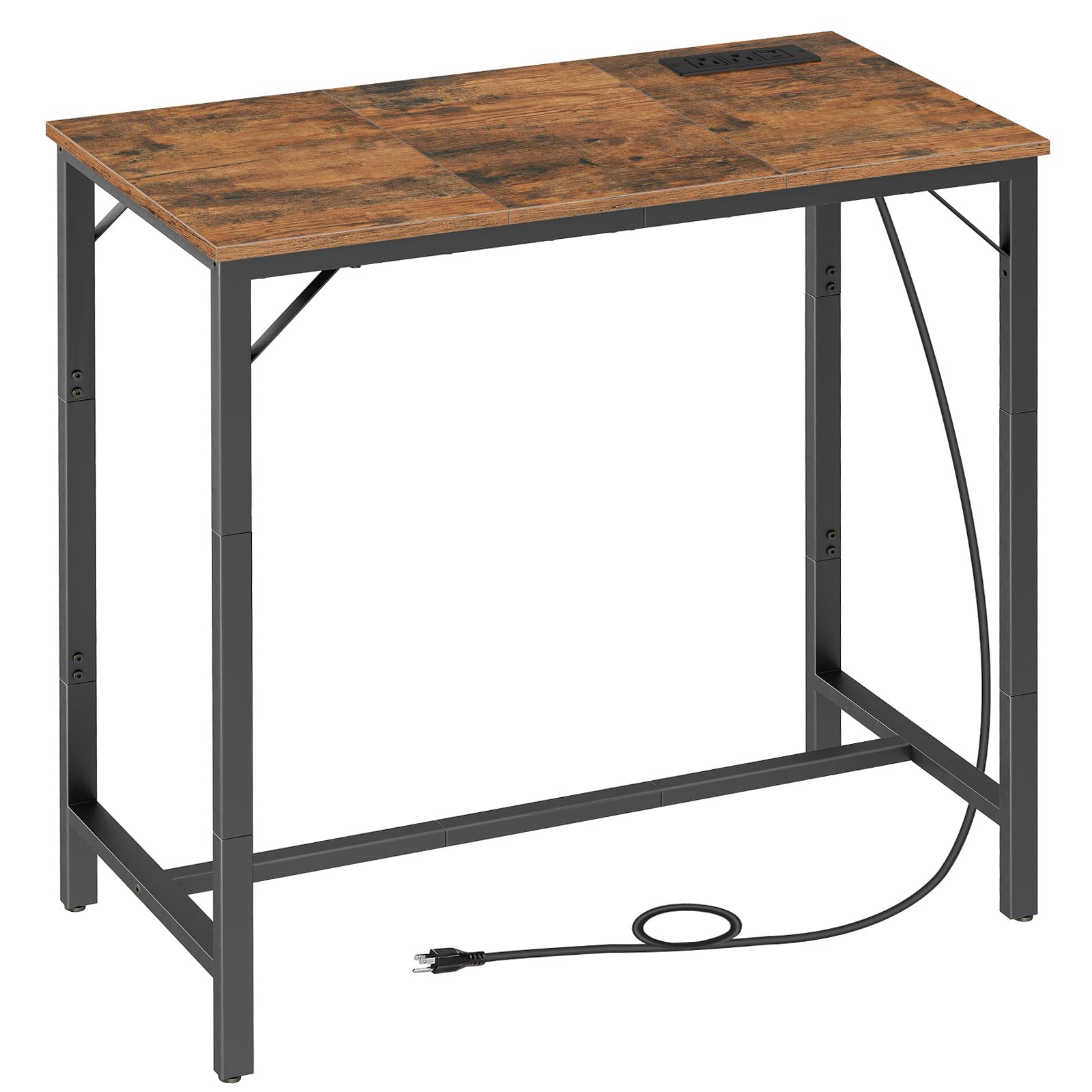 HOOBRO Bar Table with Charging Station, Rectangular