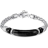 RepaTime Bracelet for Men Stainless Steel Bracelet Hypoallergenic Sliver Link Bracelets Fade-Resistant, Adjustable Link Chain Design, Gift for Men