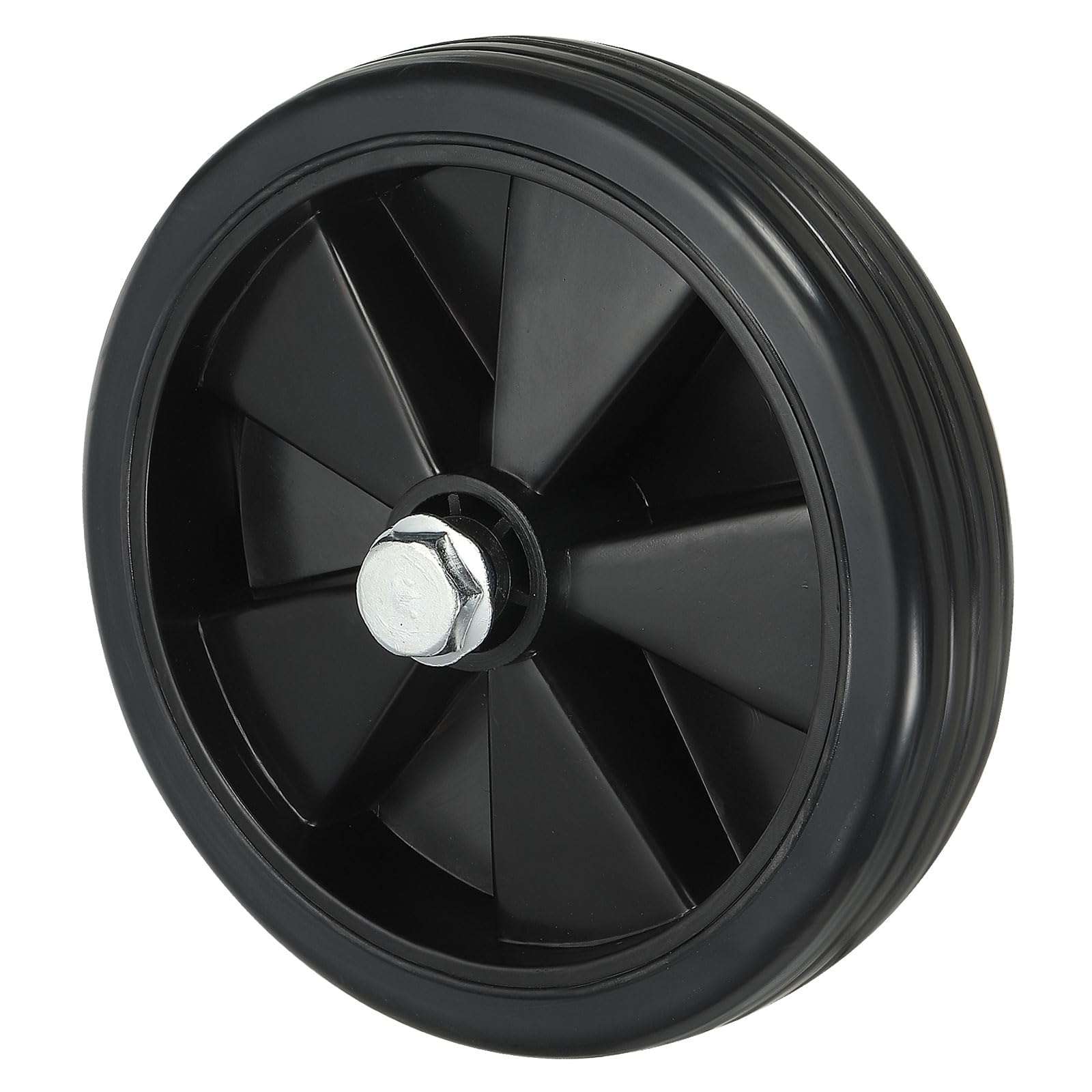 PATIKIL 6" Air Compressor Wheels, Universal Air Compressor Wheel Replacement Part, Air Compressor Replacement Wheels with Screw & Nut 0.5" Dia Hole for Easy Mobility, Black