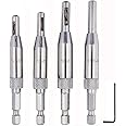 Eyech Set of 4 Center Hinge Drill Bit Door Self Centering Drill Bit
