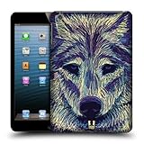 Head Case Designs Wolf Scribble Animal Faces Protective Snap-on Hard Back Case Cover for Apple iPad mini with Retina Display iPad mini 3